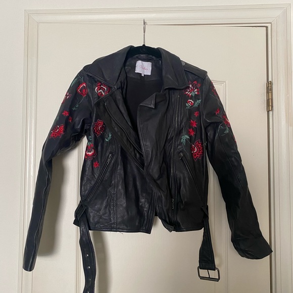 Parker Sinclair Embroidered Leather Jacket - Picture 2 of 4